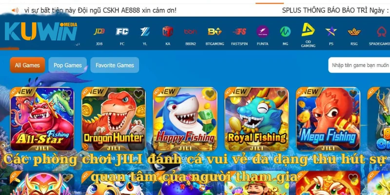 Các phòng chơi đa dạng thu hút sự quan tâm của người tham gia